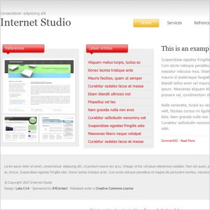 modèle studio Internet