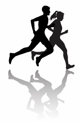 pareja interracial para correr o hacer ejercicio