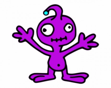 Invader Purple Clip Art