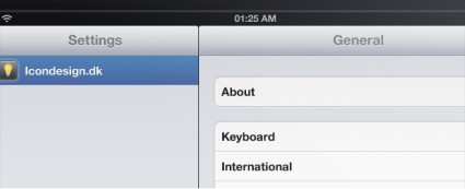 antarmuka aplikasi iPad