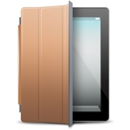 iPad noir couvercle marron