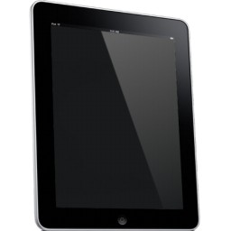lado de iPad en blanco