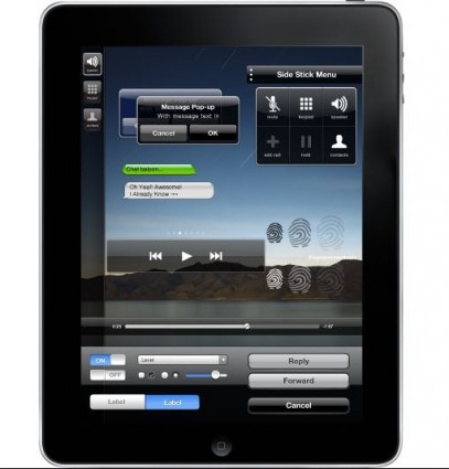 vector de interfaz de usuario de iPad