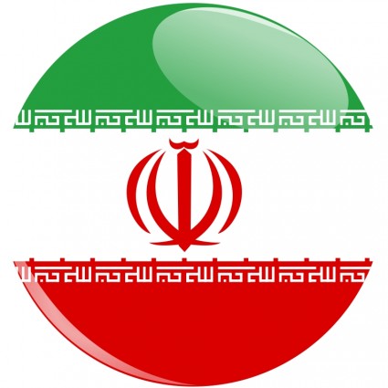 botão de bandeira do Irã