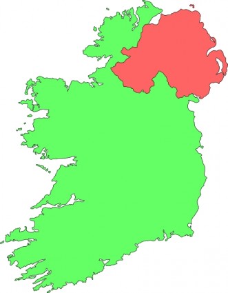 clipart de contorno mapa de Irlanda