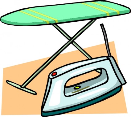 tabla de planchar y plancha clip art