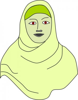 hijab islámico velo velo clip art