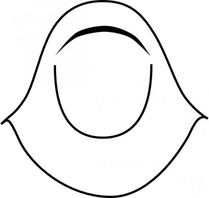Islamische Damenbekleidung Hijab-ClipArt