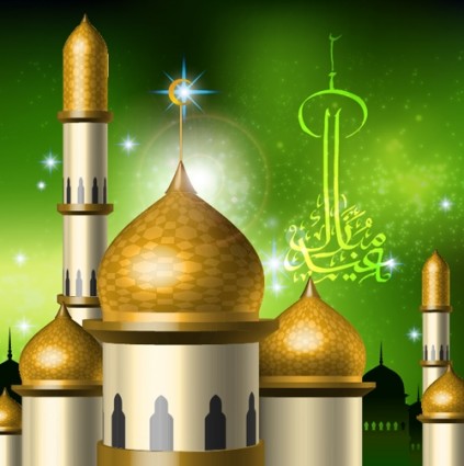 islamicstyle lâu đài vector clip