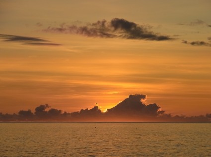 Pulau hawaii matahari terbenam matahari