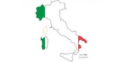 mapa de Itália