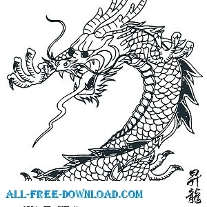 arte vettoriale dragone giapponese