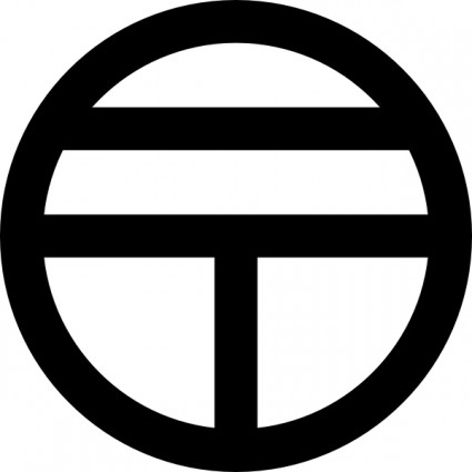 mapa japonês símbolo correios clip-art