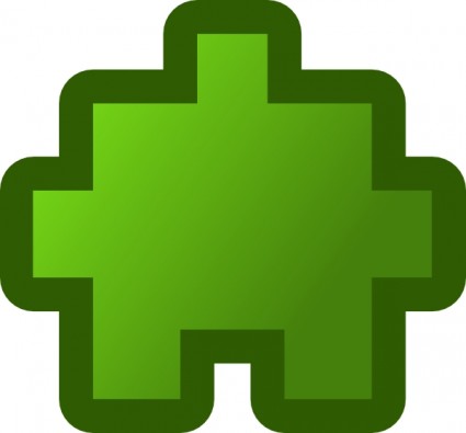 Jean Victor balin Symbol puzzle grün ClipArt