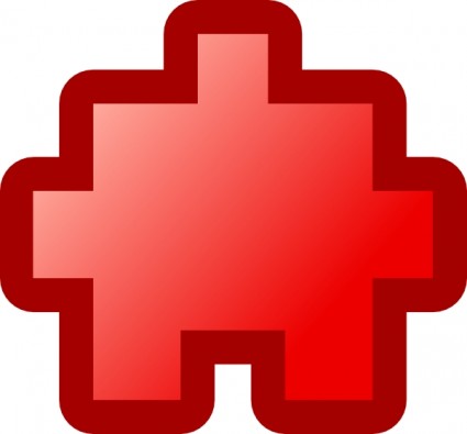 Bassi icône de jean victor puzzle clipart rouge