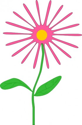 clip art de Jenni whimsical flor rosa