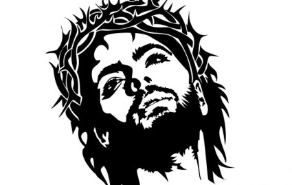 immagine vettoriale viso di Gesù Cristo