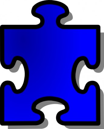ClipArt di Jigsaw puzzle blu