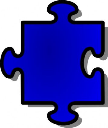 ClipArt pezzo del puzzle blu puzzle