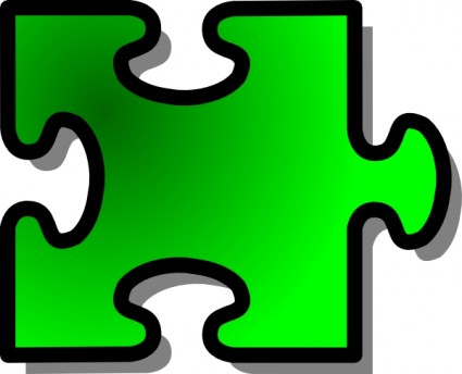 ClipArt di puzzle pezzo verde