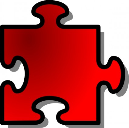 puzzle vermelho clip-art