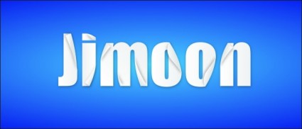 JiMoon vector de palabra de origami