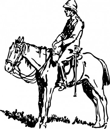 Jockey auf Pferd ClipArt