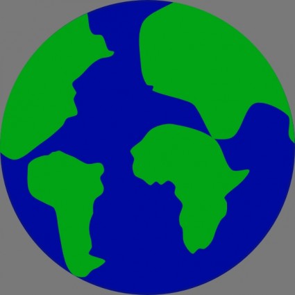 Jonadab Erde mit Kontinenten getrennt ClipArt