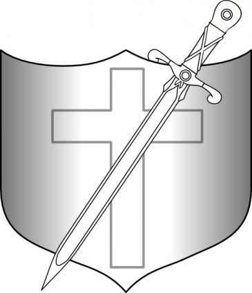 Jonadab escudo y espada larga clip art