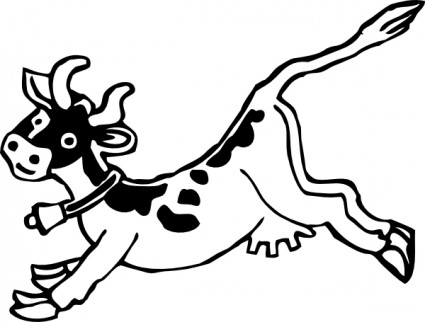 vaca-clipart de salto