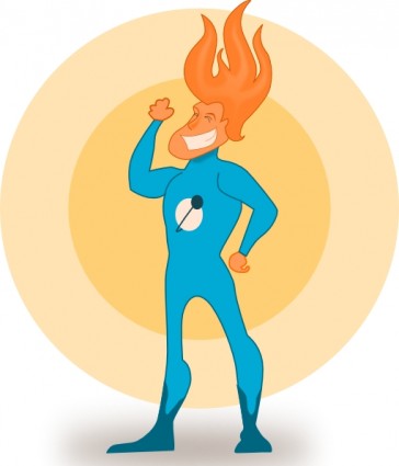 KaBlam Superheld Flamme-ClipArt