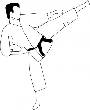 karate tendangan clip art