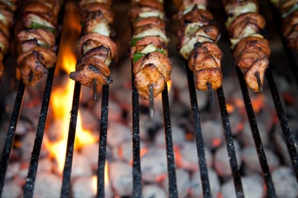 Kebab en brochettes