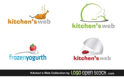 キッチン web ロゴのコレクション