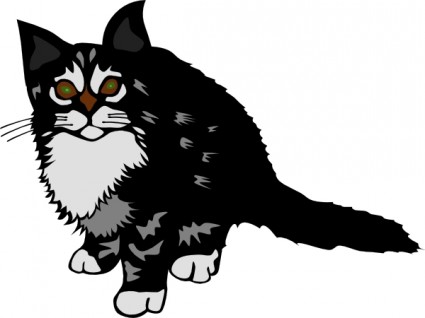 anak kucing hitam clip art
