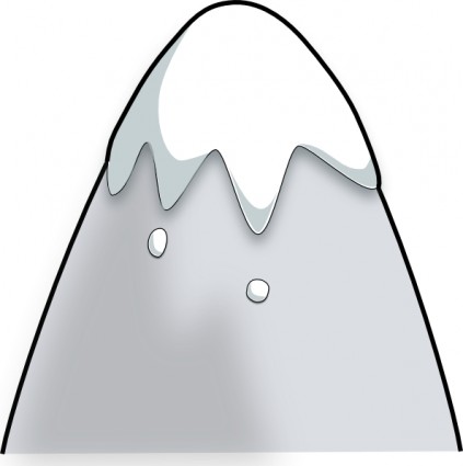 kliponius montagna in un ClipArt di stile cartone animato