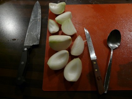 faca de cortar cebola