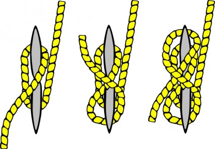 simpul ilustrasi cleat halangan clip art