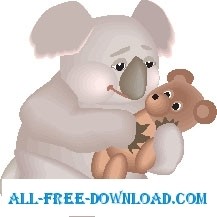 Koala với teddy bear