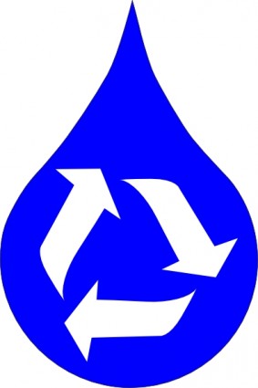 KSD daur ulang air biru clip art