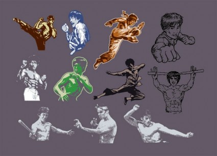 vector de la serie de caracteres de Kung fu