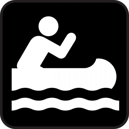 travesía en kayak mapa muestra clip art