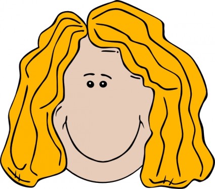 ClipArt cartone animato volto di donna