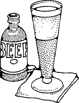 拉赫啤酒和玻璃的剪贴画