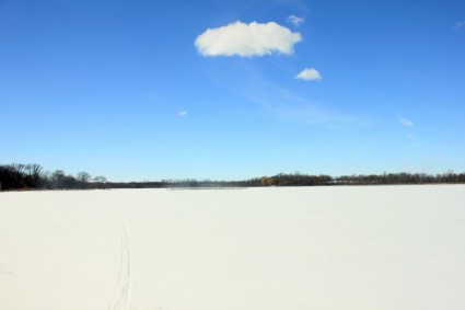 hiver paysage lac maria