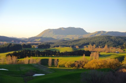 paisagem do Monte kahuranaki, Nova Zelândia