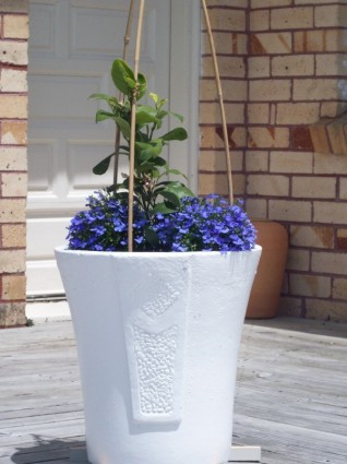 grande vaso giardino bianco
