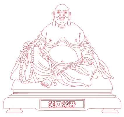 Смеющийся Будда вектор