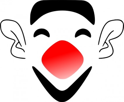 lachend Clown-Gesicht-ClipArt