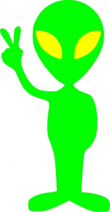 Laurent poco verde alienígena clip art